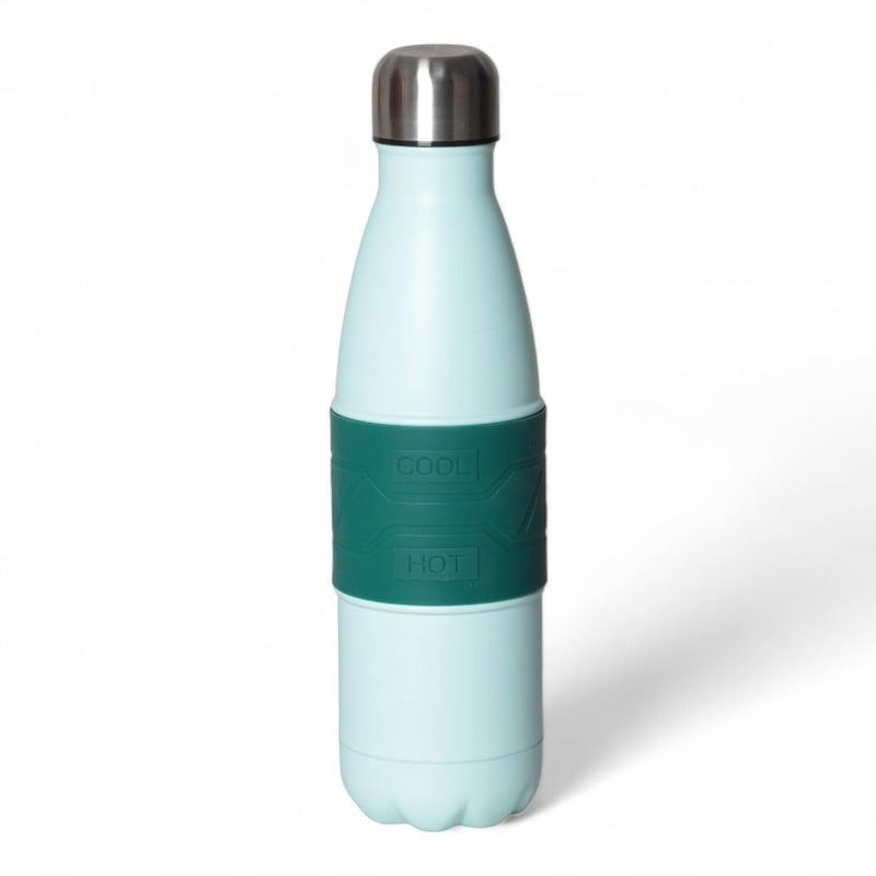 Bister Insulated Stainless Steel Water Bottle Tempsheild Technology 24Hrs Cold 12 Hrs Hot BPA Free Leak Proof Colder Hotter Longer 350 Ml Mat Green/Light Blue - Image 1